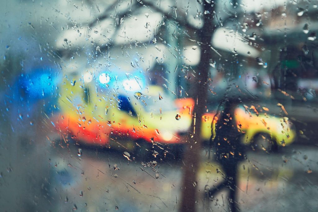 Emergency medical service in the rain
