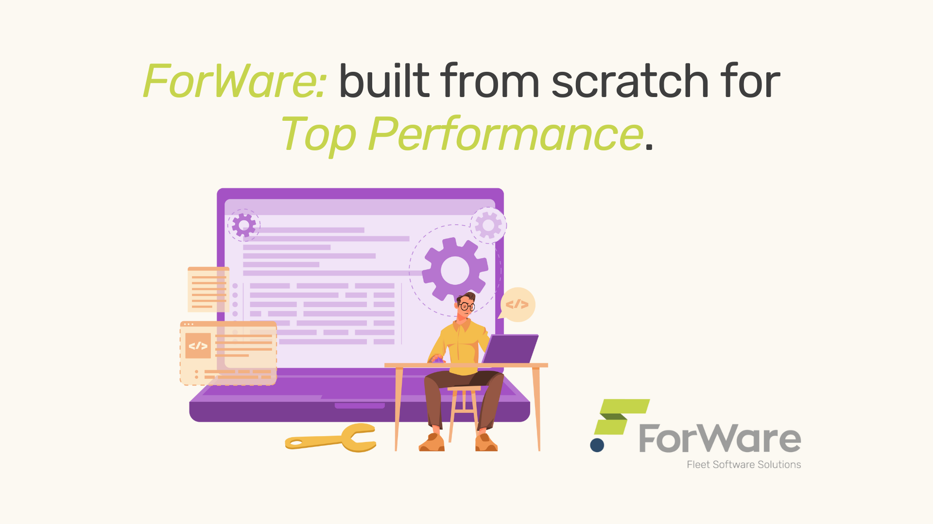 Man building a software system
