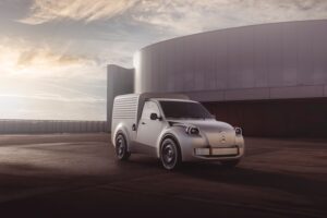 A small white van.